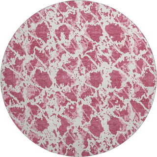 Piper Looms Mayfield Abstract AMF969 Blush Machine Washable Area Rug Round Main Image