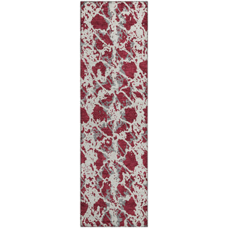 Piper Looms Mayfield Abstract AMF969 Burgundy Machine Washable Area Rug Runner Main Image
