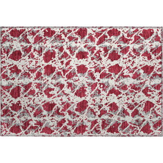 Piper Looms Mayfield Abstract AMF969 Burgundy Machine Washable Area Rug Scatter Main Image