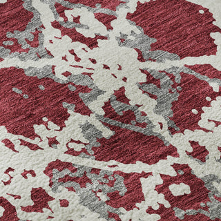 Piper Looms Mayfield Abstract AMF969 Burgundy Machine Washable Area Rug Swatch Image