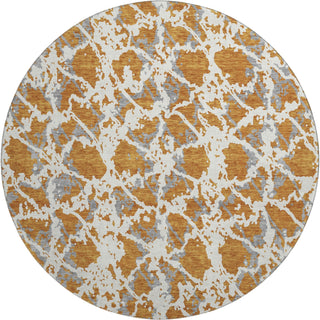 Piper Looms Mayfield Abstract AMF969 Copper Machine Washable Area Rug Round Main Image