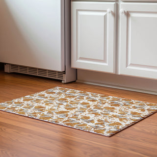 Piper Looms Mayfield Abstract AMF969 Copper Machine Washable Area Rug Scatter Lifestyle Image Feature
