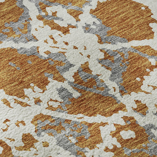Piper Looms Mayfield Abstract AMF969 Copper Machine Washable Area Rug Swatch Image