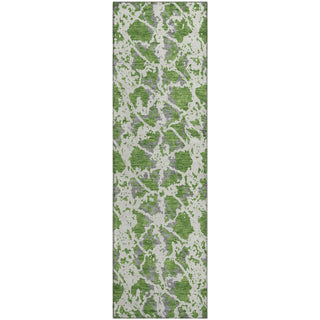 Piper Looms Mayfield Abstract AMF969 Green Machine Washable Area Rug Runner Main Image