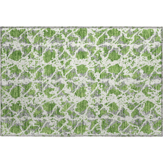 Piper Looms Mayfield Abstract AMF969 Green Machine Washable Area Rug Scatter Main Image