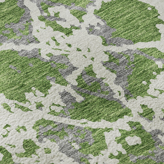 Piper Looms Mayfield Abstract AMF969 Green Machine Washable Area Rug Swatch Image