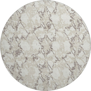 Piper Looms Mayfield Abstract AMF969 Ivory Machine Washable Area Rug Round Main Image