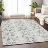 Piper Looms Mayfield Abstract AMF969 Silver Machine Washable Area Rug Lifestyle Image Feature
