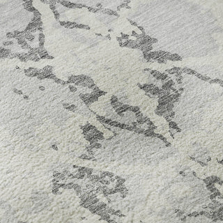 Piper Looms Mayfield Abstract AMF969 Silver Machine Washable Area Rug Swatch Image