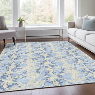 Piper Looms Mayfield Abstract AMF969 Sky Machine Washable Area Rug Lifestyle Image Feature