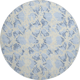 Piper Looms Mayfield Abstract AMF969 Sky Machine Washable Area Rug Round Main Image