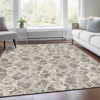 Piper Looms Mayfield Abstract AMF969 Taupe Machine Washable Area Rug Lifestyle Image Feature