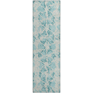 Piper Looms Mayfield Abstract AMF969 Teal Machine Washable Area Rug Runner Main Image