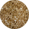 Piper Looms Mayfield Double Octagons AMF97 Brown Machine Washable Area Rug Round Main Image
