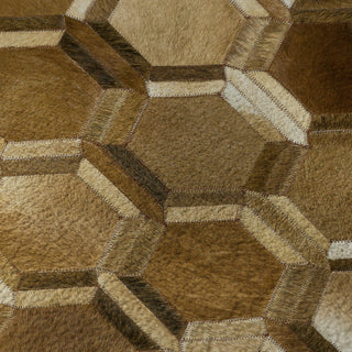 Piper Looms Mayfield Double Octagons AMF97 Brown Machine Washable Area Rug Swatch Image