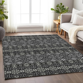 Piper Looms Mayfield Southwest AMF970 Black Machine Washable Area Rug Lifestyle Image Feature