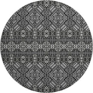 Piper Looms Mayfield Southwest AMF970 Black Machine Washable Area Rug Round Main Image