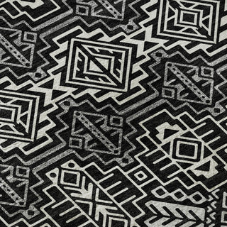 Piper Looms Mayfield Southwest AMF970 Black Machine Washable Area Rug Swatch Image