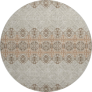Piper Looms Mayfield Southwest AMF970 Brown Machine Washable Area Rug Round Main Image