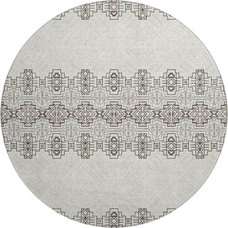 Piper Looms Mayfield Southwest AMF970 Chocolate Machine Washable Area Rug Round Main Image