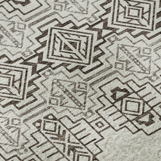 Piper Looms Mayfield Southwest AMF970 Chocolate Machine Washable Area Rug Swatch Image