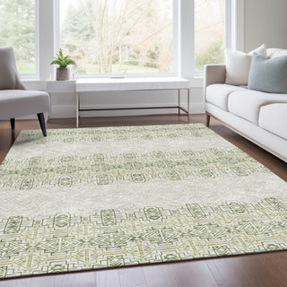 Piper Looms Mayfield Southwest AMF970 Green Machine Washable Area Rug Lifestyle Image Feature