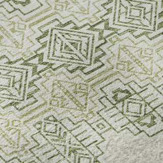 Piper Looms Mayfield Southwest AMF970 Green Machine Washable Area Rug Swatch Image