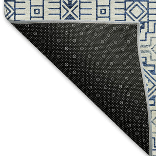 Piper Looms Mayfield Southwest AMF970 Navy Machine Washable Area Rug Backing Image