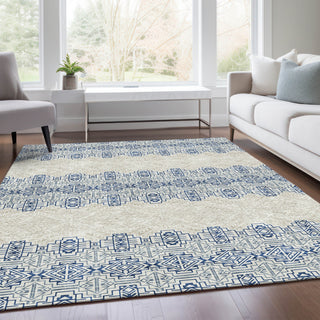 Piper Looms Mayfield Southwest AMF970 Navy Machine Washable Area Rug Lifestyle Image Feature