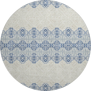 Piper Looms Mayfield Southwest AMF970 Navy Machine Washable Area Rug Round Main Image