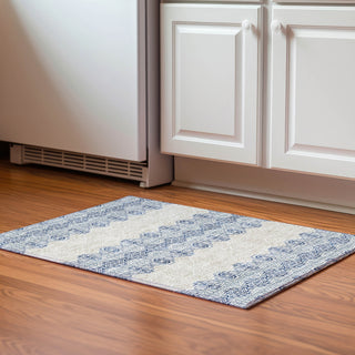 Piper Looms Mayfield Southwest AMF970 Navy Machine Washable Area Rug Scatter Lifestyle Image Feature