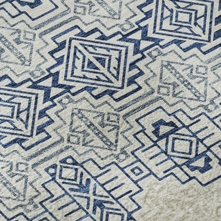 Piper Looms Mayfield Southwest AMF970 Navy Machine Washable Area Rug Swatch Image