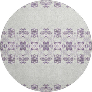Piper Looms Mayfield Southwest AMF970 Purple Machine Washable Area Rug Round Main Image