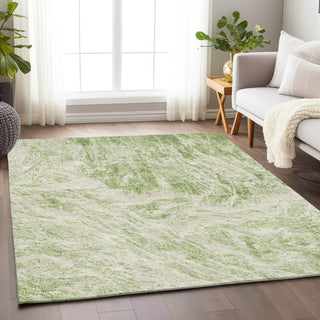 Piper Looms Mayfield Abstract AMF971 Aloe Machine Washable Area Rug Lifestyle Image Feature