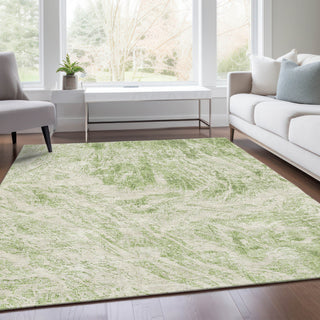 Piper Looms Mayfield Abstract AMF971 Aloe Machine Washable Area Rug Lifestyle Image Feature
