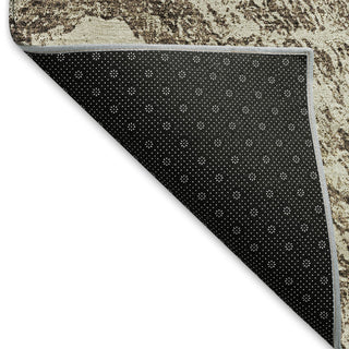 Piper Looms Mayfield Abstract AMF971 Brown Machine Washable Area Rug Backing Image