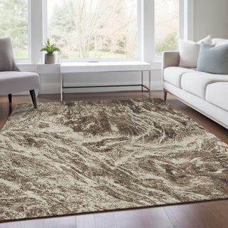 Piper Looms Mayfield Abstract AMF971 Brown Machine Washable Area Rug Lifestyle Image Feature