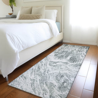 Piper Looms Mayfield Abstract AMF971 Gray Machine Washable Area Rug Runner Lifestyle Image Feature