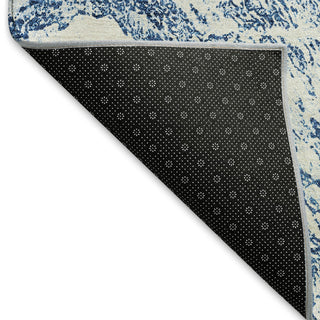 Piper Looms Mayfield Abstract AMF971 Navy Machine Washable Area Rug Backing Image