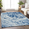 Piper Looms Mayfield Abstract AMF971 Navy Machine Washable Area Rug Lifestyle Image Feature