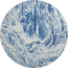 Piper Looms Mayfield Abstract AMF971 Navy Machine Washable Area Rug Round Main Image