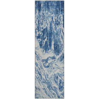 Piper Looms Mayfield Abstract AMF971 Navy Machine Washable Area Rug Runner Main Image