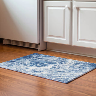 Piper Looms Mayfield Abstract AMF971 Navy Machine Washable Area Rug Scatter Lifestyle Image Feature