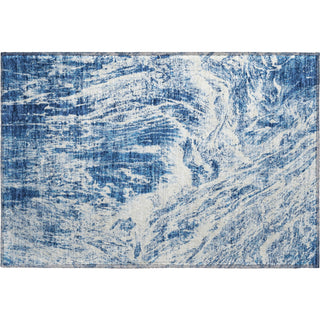 Piper Looms Mayfield Abstract AMF971 Navy Machine Washable Area Rug Scatter Main Image