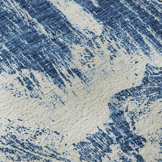 Piper Looms Mayfield Abstract AMF971 Navy Machine Washable Area Rug Swatch Image