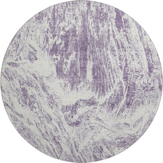 Piper Looms Mayfield Abstract AMF971 Purple Machine Washable Area Rug Round Main Image