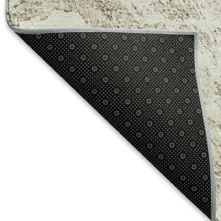 Piper Looms Mayfield Abstract AMF971 Taupe Machine Washable Area Rug Backing Image