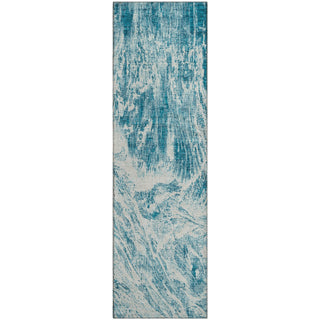 Piper Looms Mayfield Abstract AMF971 Teal Machine Washable Area Rug Runner Main Image