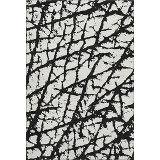 Piper Looms Mayfield Abstract AMF972 Black Machine Washable Area Rug main image