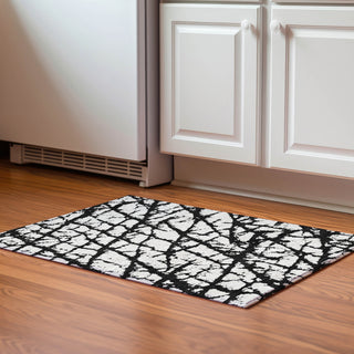 Piper Looms Mayfield Abstract AMF972 Black Machine Washable Area Rug Scatter Lifestyle Image Feature
